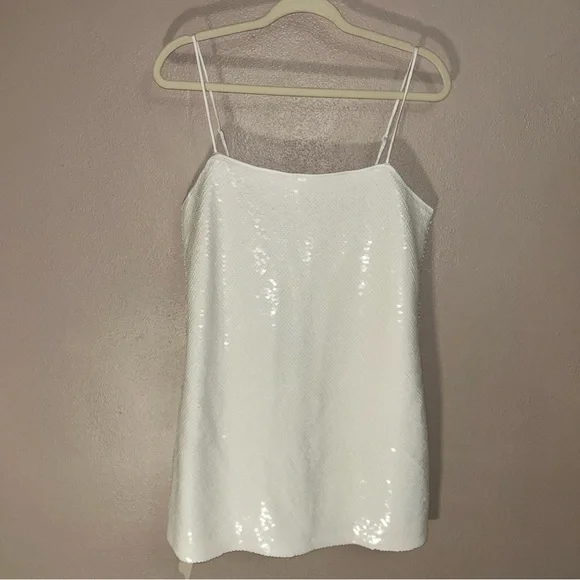 Abercrombie & Fitch White Sequin Prom Dress - Picture 2 of 5